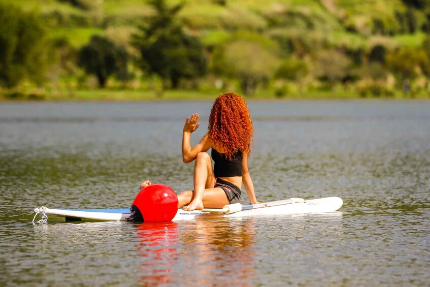 Picture 3 for Activity São Miguel: Lagoa das Sete Cidades Standup Paddleboard Yoga