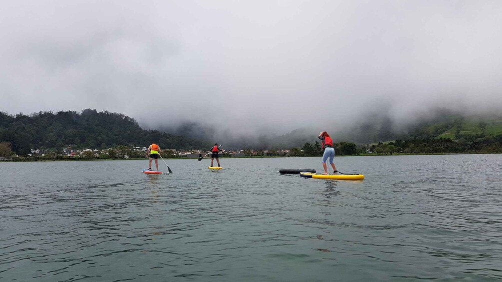 Picture 7 for Activity São Miguel: Lagoa das Sete Cidades Standup Paddleboard Yoga