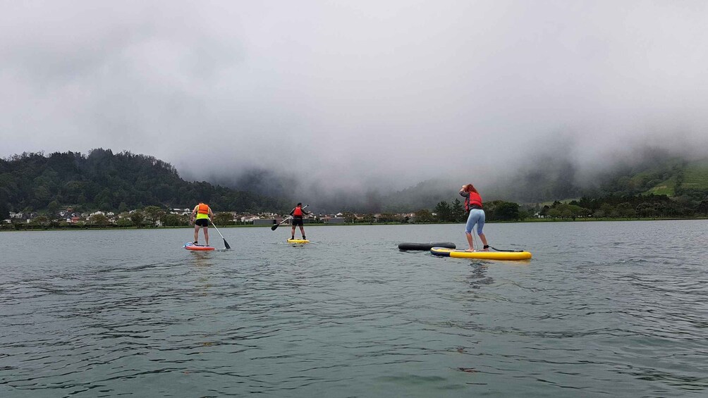 Picture 7 for Activity São Miguel: Lagoa das Sete Cidades Standup Paddleboard Yoga