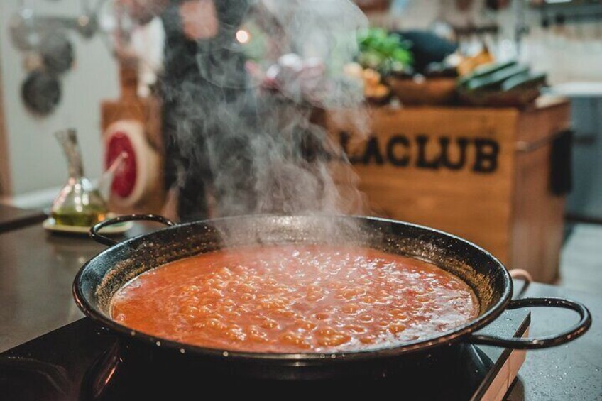 Paella Experience with a Professional Chef and Bottomless Wine in Barcelona