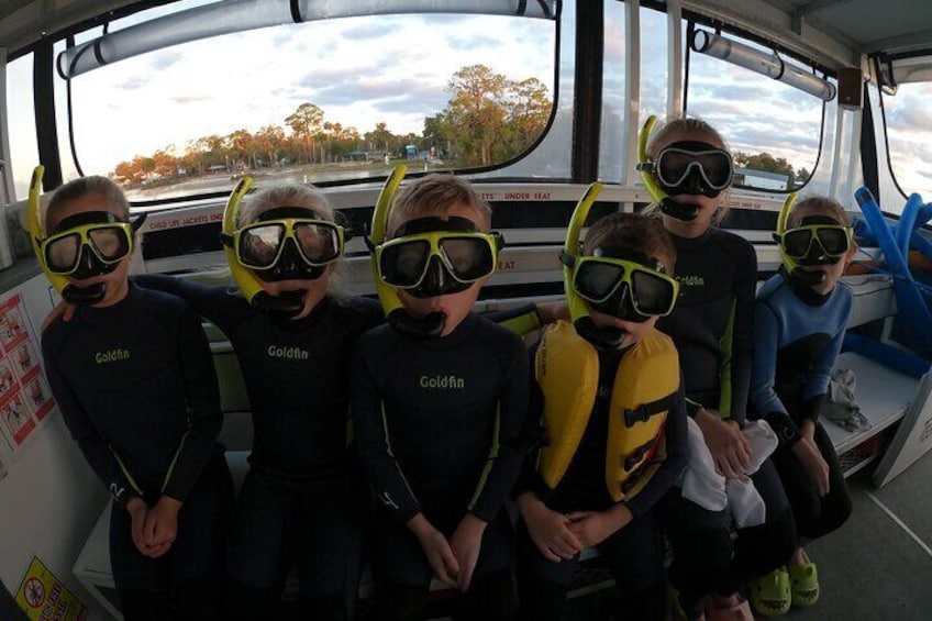 These younsters are ready to see some manatee up close and personal.