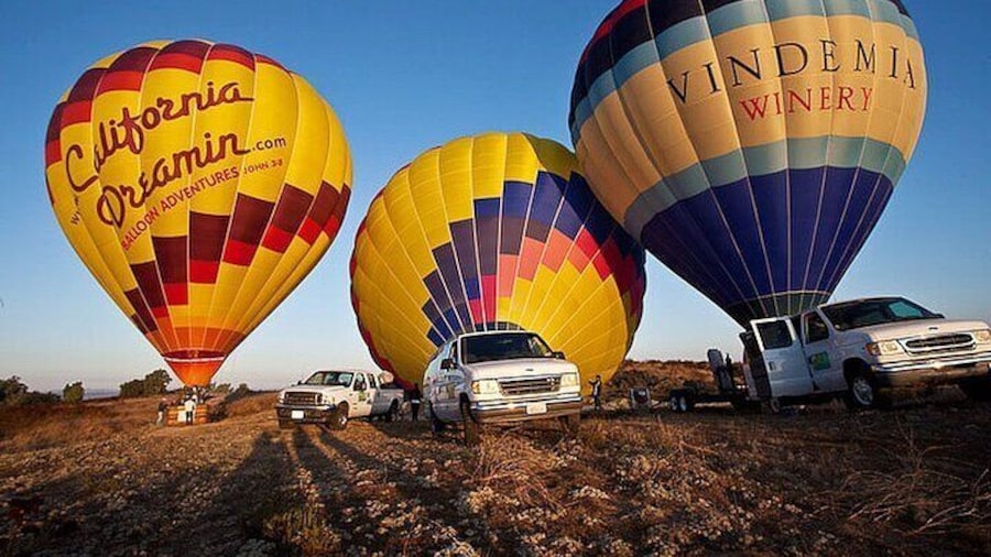 A Pre-Flight Snapshot of The Beautiful California Dreamin' Balloons Being Prepped For Adventure!