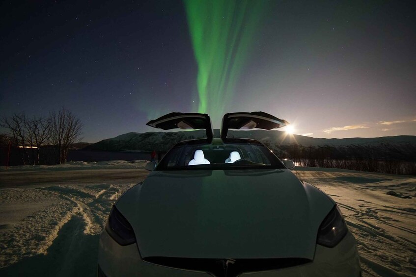 Picture 1 for Activity Tromsø: Northern Lights - Luxury TeslaX Electric Car