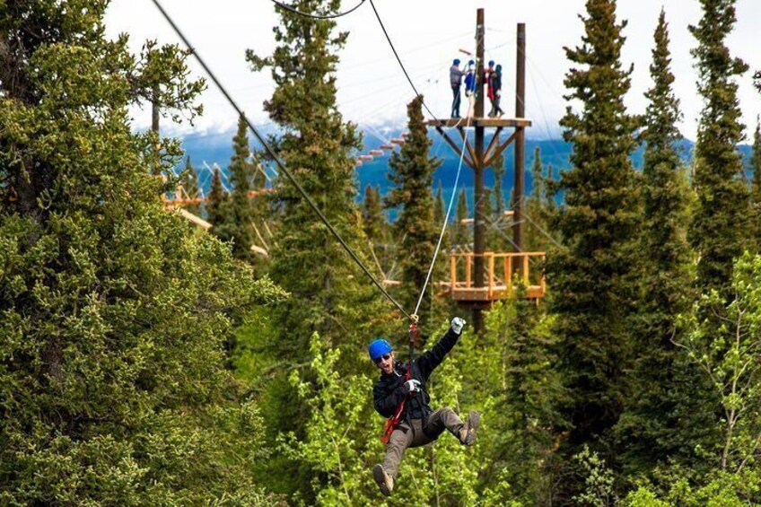 Ziplining in Denali!