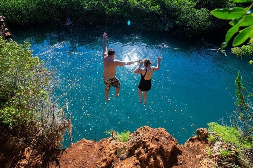 Jump into the Blue Hole