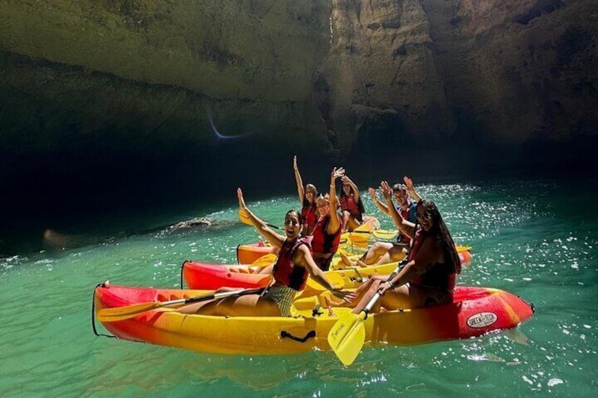 Benagil Kayak Tour On Board a Fantastic Catamaran