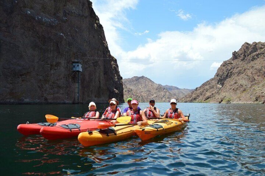 A group photo just below the Gauging Station across from the Emerald Cave.