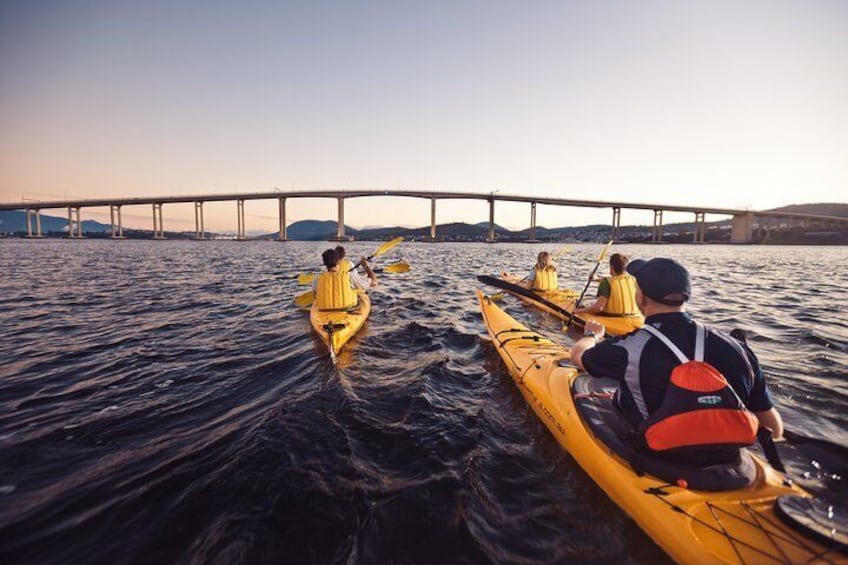 Kayaking on the River Derwent in Hobart