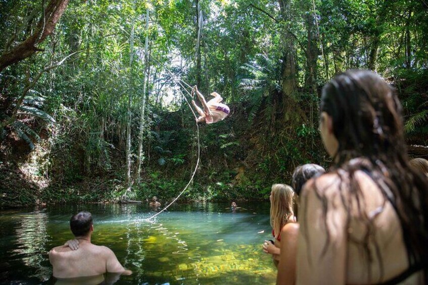 Secret swimming hole in the rainforest only we go to