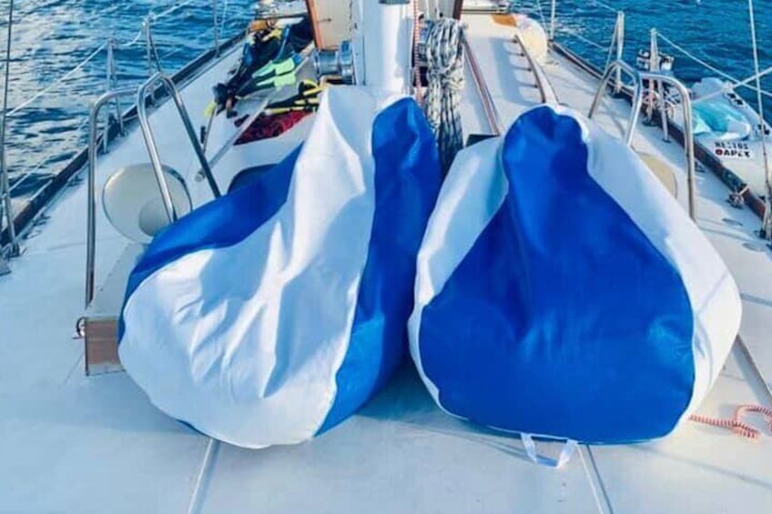 Bean Bags on the bow

