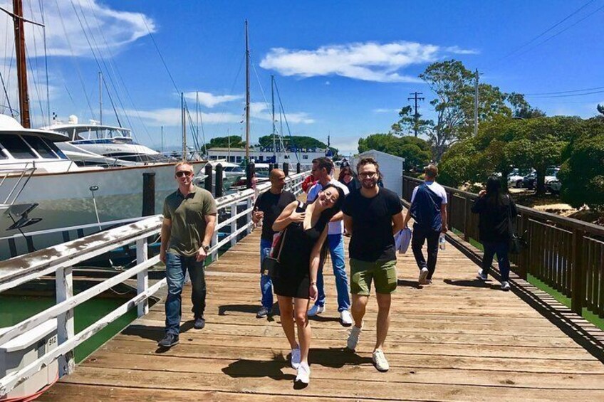 Happy Guests on our Dock Walk in Sausalito
