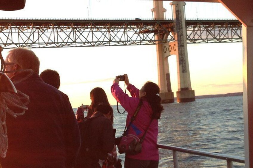 Capture a photo of the Mackinac Bridge