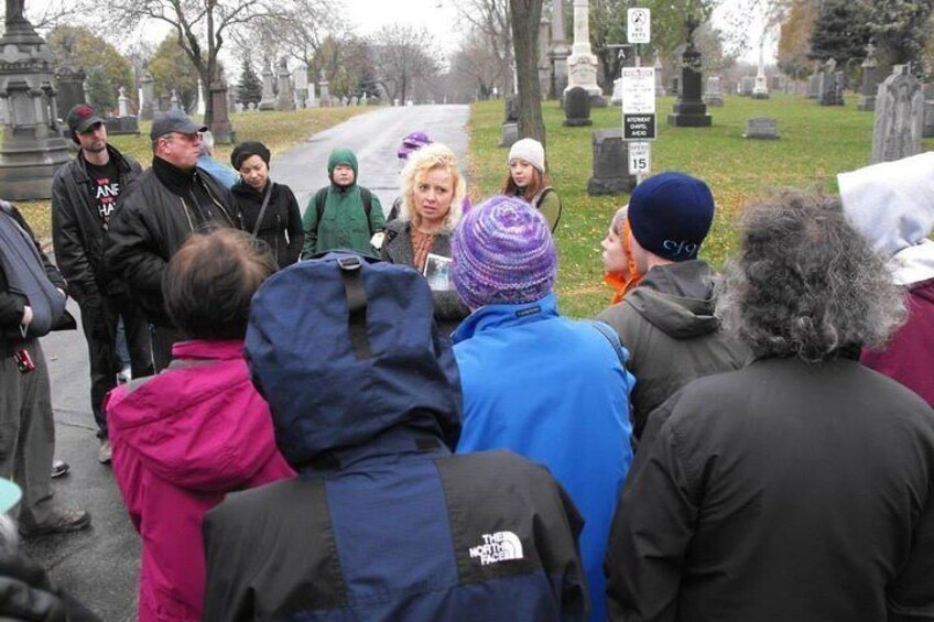 Ursula gives a special tour at St Boniface Cemetery, where her German ancestors are buried.
