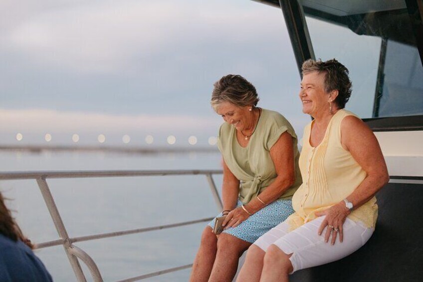 Guests enjoying the sunset