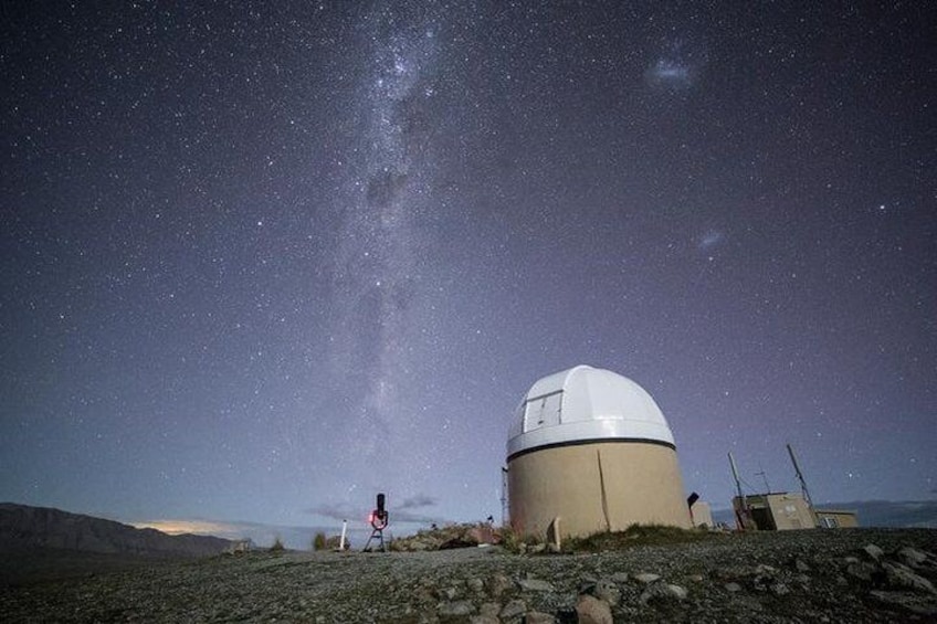 Mt John Observatory Dome at night