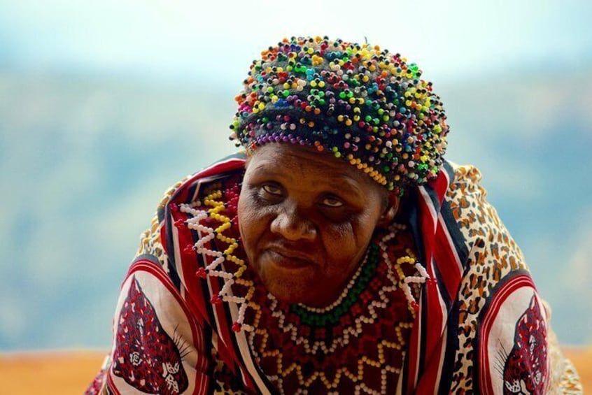 Sangoma at PheZulu Cultural village