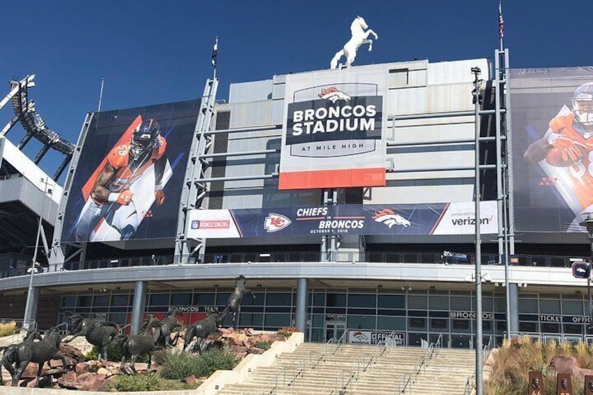 The Mile High Stadium.