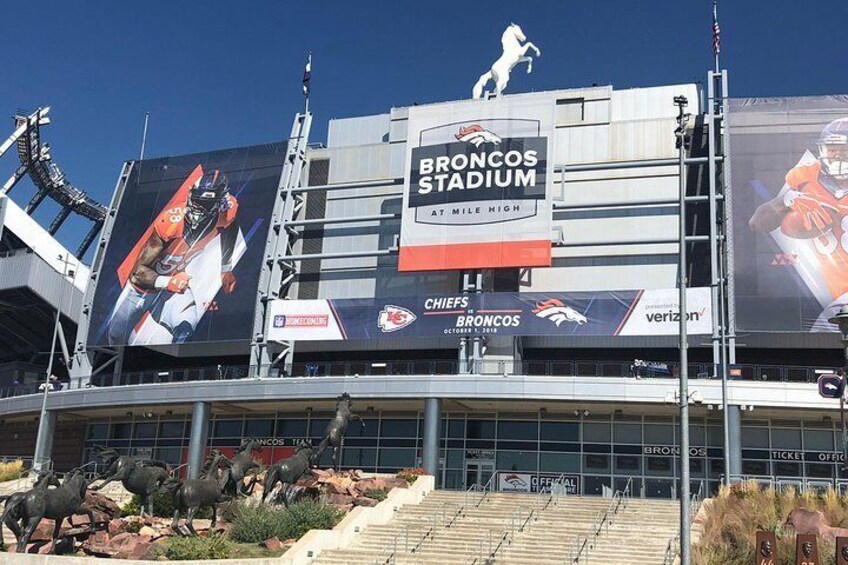 The Mile High Stadium.