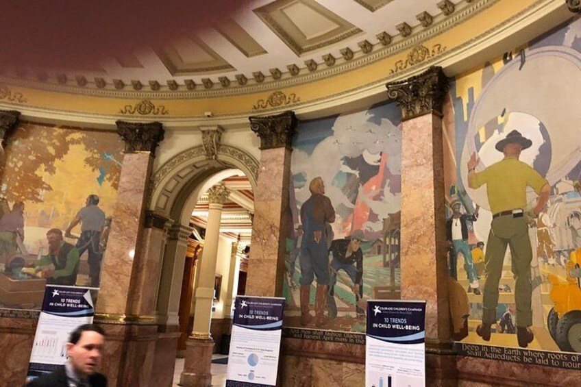 The inside of the State Capitol