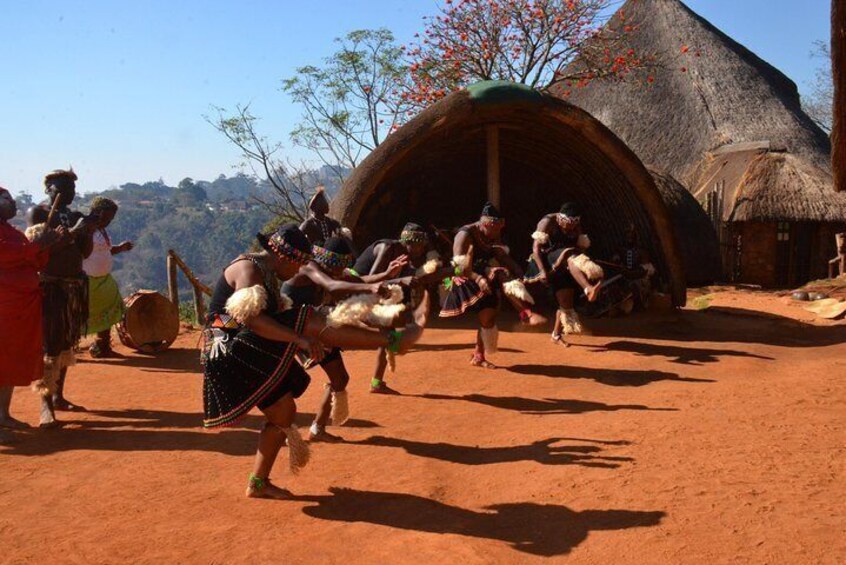 Dancers at the Zulu village