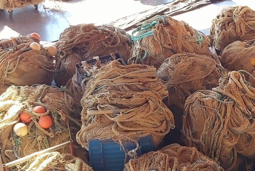 The fishing nets of the local fishermen 