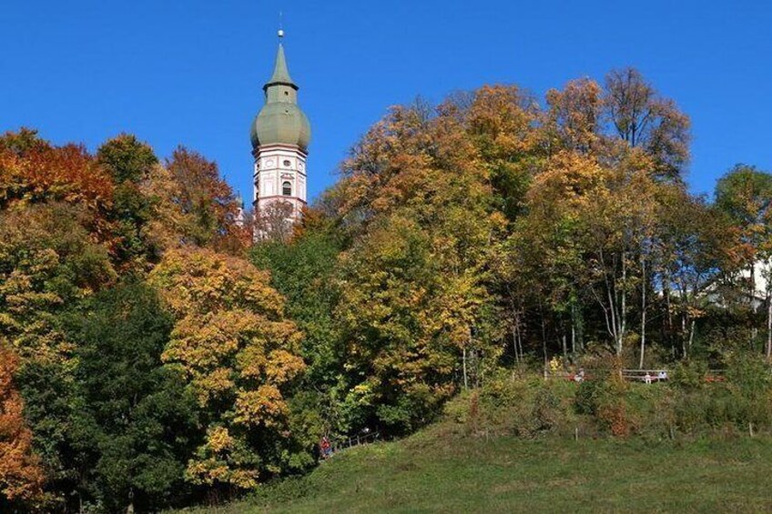 the monastery in autumn