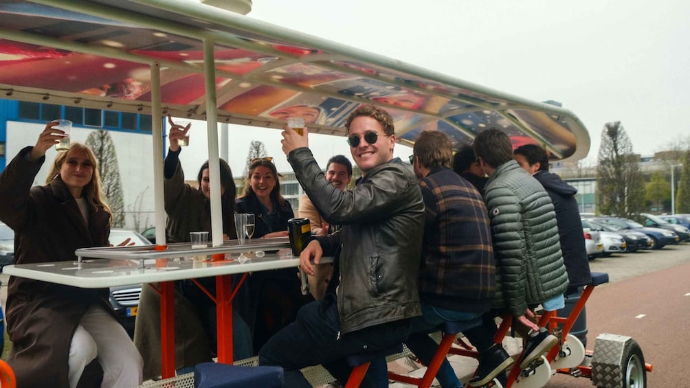 Picture 2 for Activity Amsterdam: Dutch Beer Bike Blast Tour with Onboard Bar