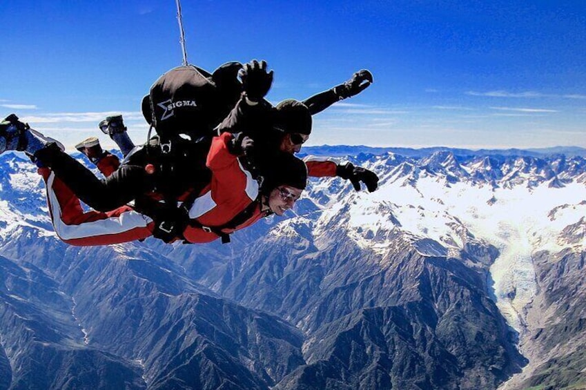 Tandem Skydive 10,000ft from Franz Josef