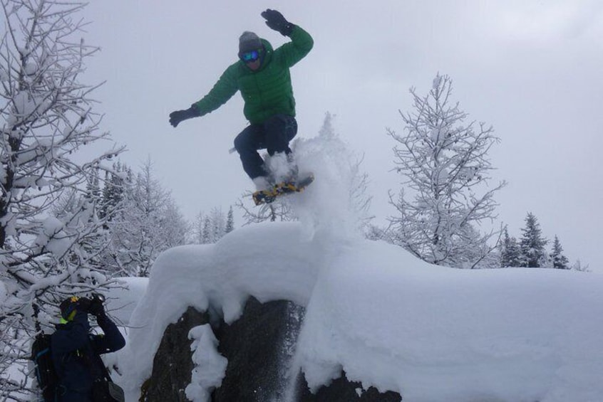 Snowshoeing on Top of the World