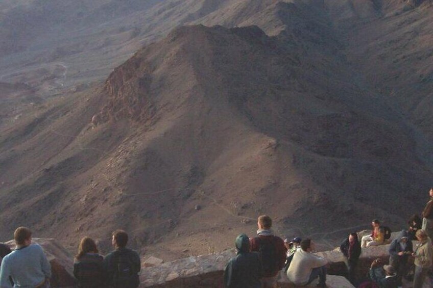 Waiting for the un to rise over the Sinai Mountains