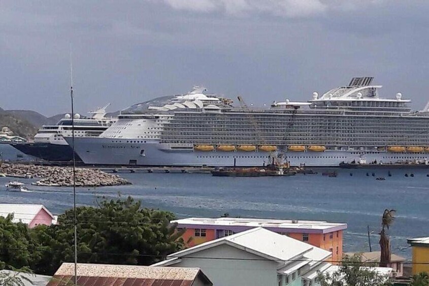 Cruise ship at port zante, st.kitts.