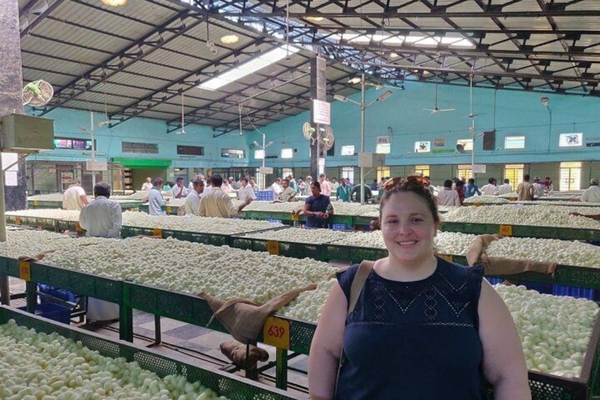 Silk cocoon auction
