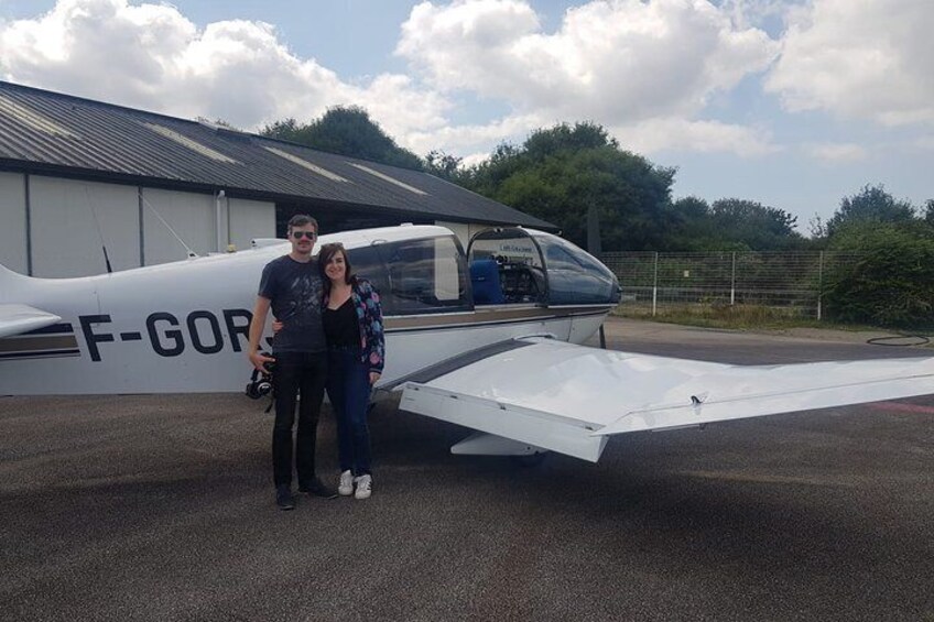 Sightseeing Flight above Caen with a local pilot