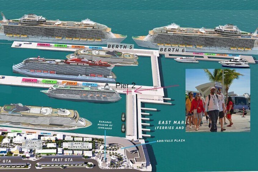 MEETING PLACE, PIER 2, ON CRUISE SHIP DOCK