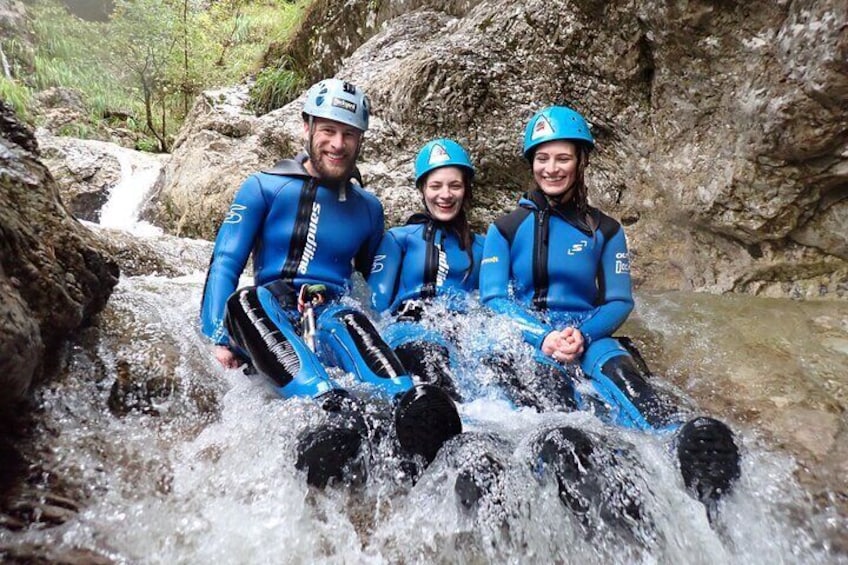 Canyoning fun in Susec, from Bovec
