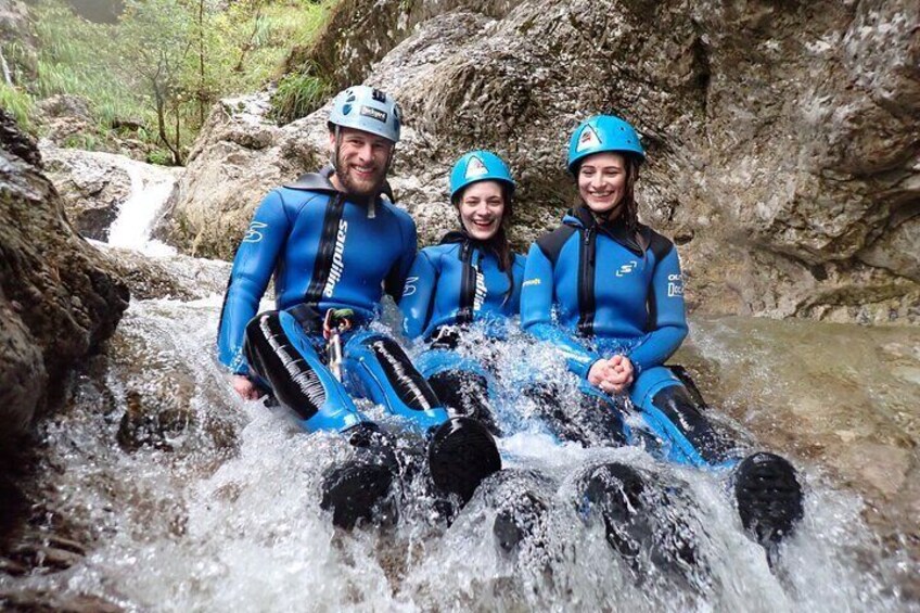 Canyoning fun in Susec, from Bovec