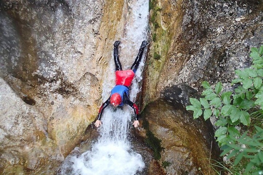 Sliding on nature made tobbogans