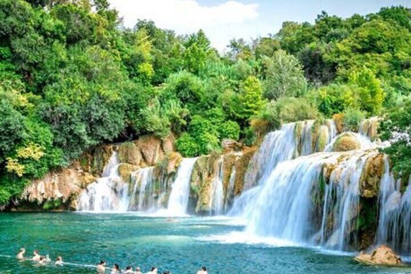 Private Krka Waterfalls Full-Day Tour with Wine Tasting From Zadar