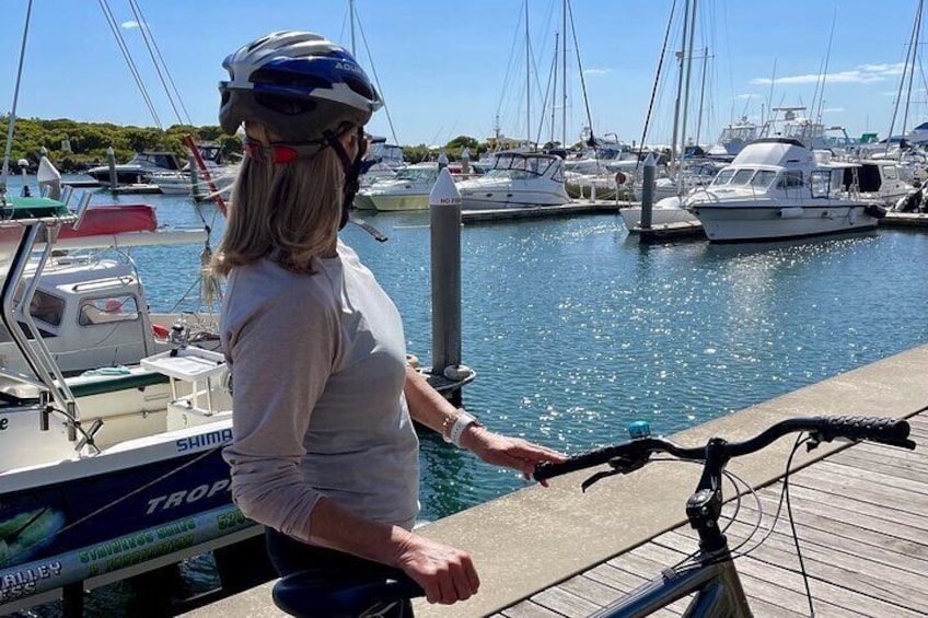 Cycling to Queenscliff Harbour
