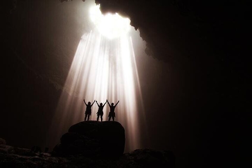 Yogyakarta Heavenly Light Jomblang Cave Adventure Join Tour