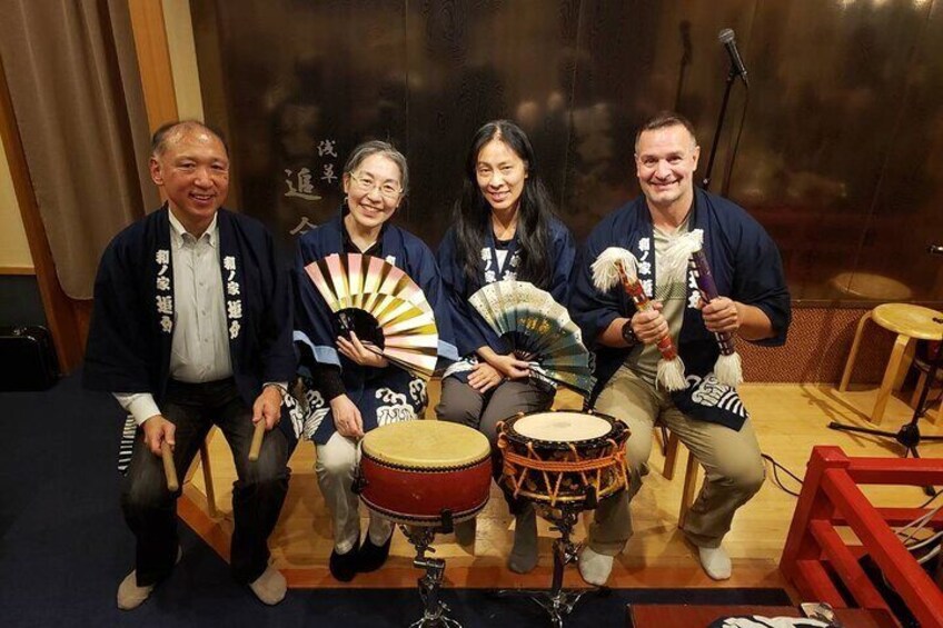 Asakusa: Live music performance over traditional dinner