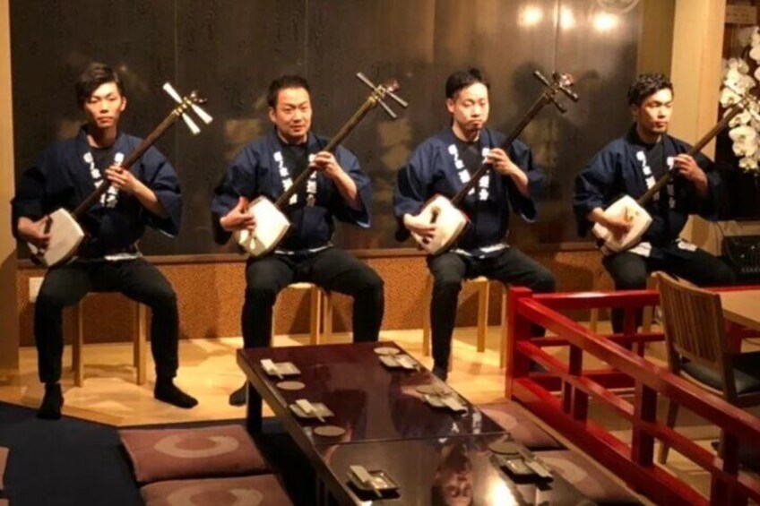 Asakusa: Live music performance over traditional dinner