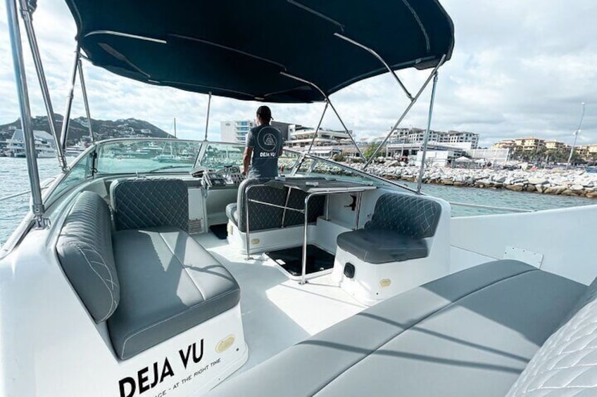 Top seating into our yacht