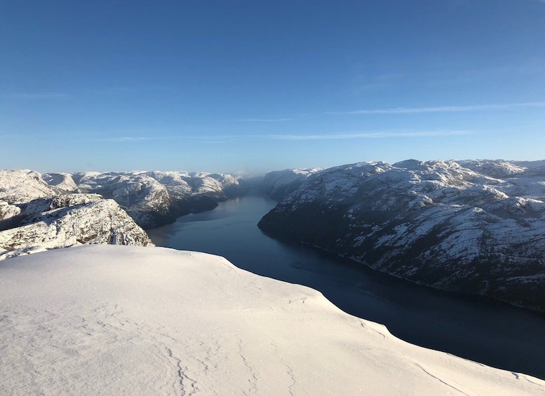 Picture 3 for Activity Stavanger: Guided Winter Hike Pulpit Rock Preikestolen