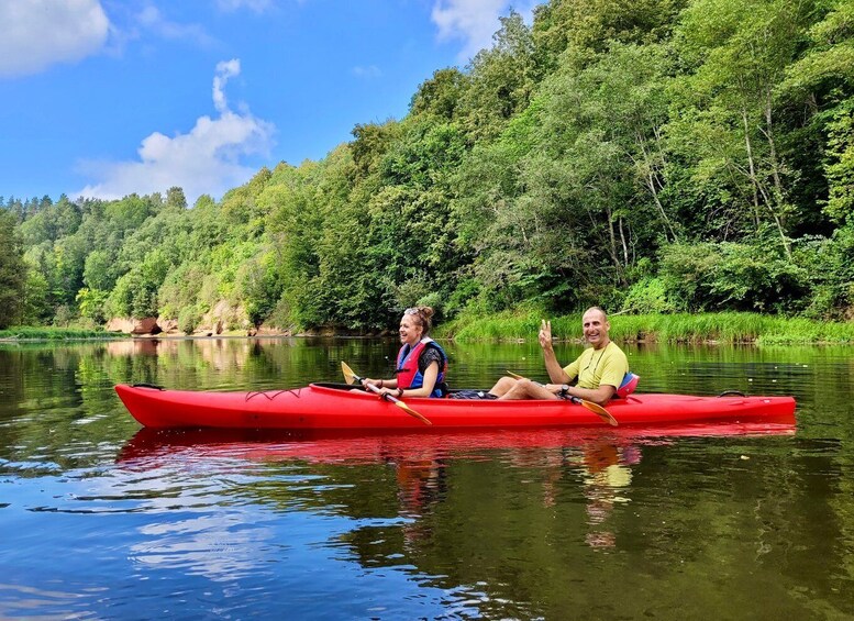 Picture 9 for Activity From Riga: Full-Day Scenic Gauja River Valley Kayaking Trip