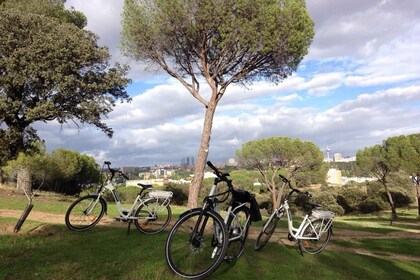 Elektrisk cykeltur till Madrids flodsida och Casa de Campo