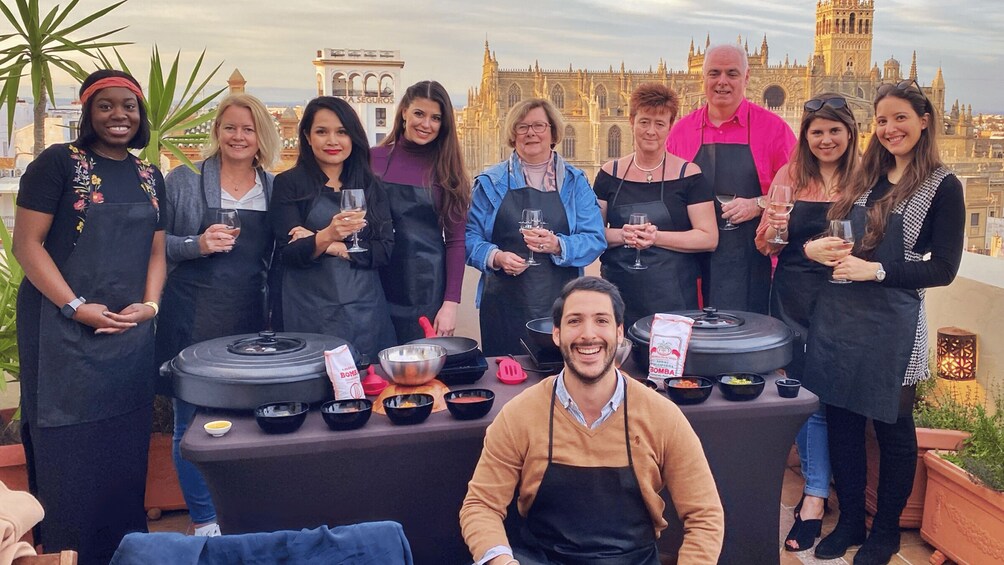 Picture 5 for Activity Seville: Highlights Rooftop Tour & Paella Cooking Class