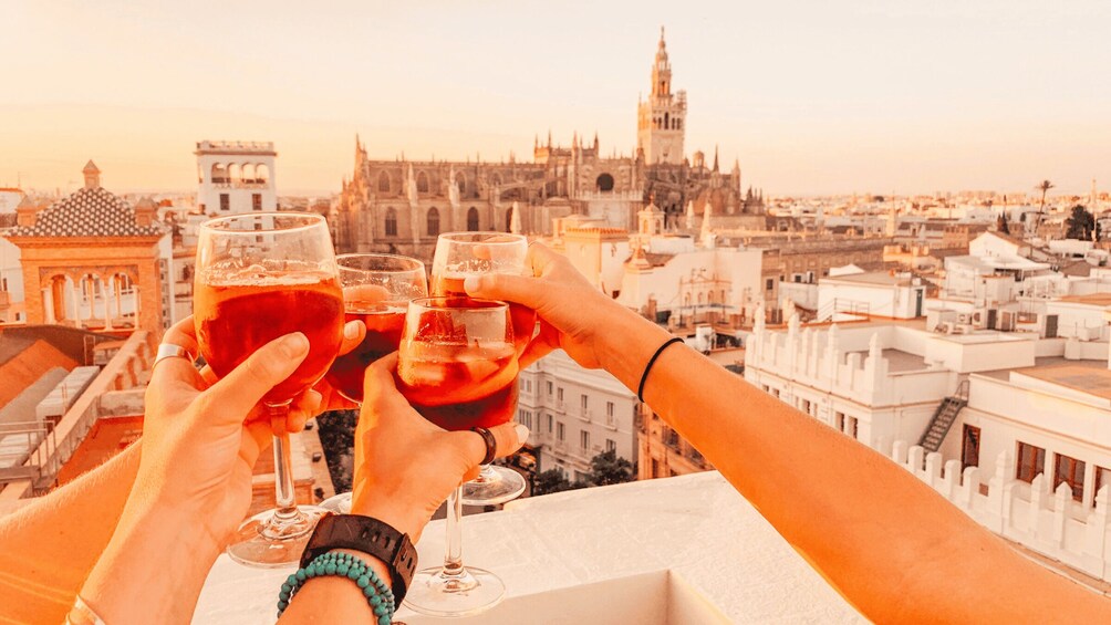 Picture 2 for Activity Seville: Highlights Rooftop Tour & Paella Cooking Class