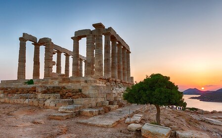 Athena Kuil Poseidon dan Tur Matahari Terbenam Tanjung Sounion