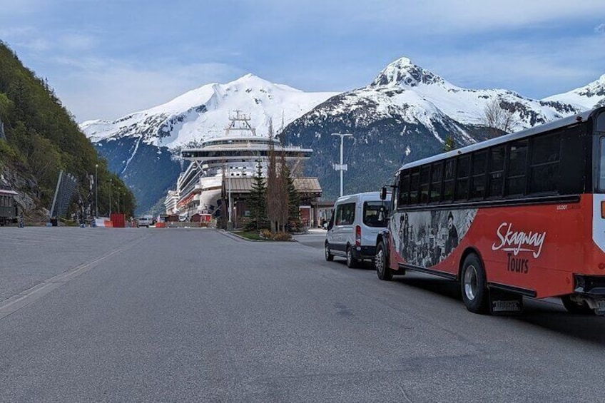 Pickup available at all docks in Skagway and local hotels